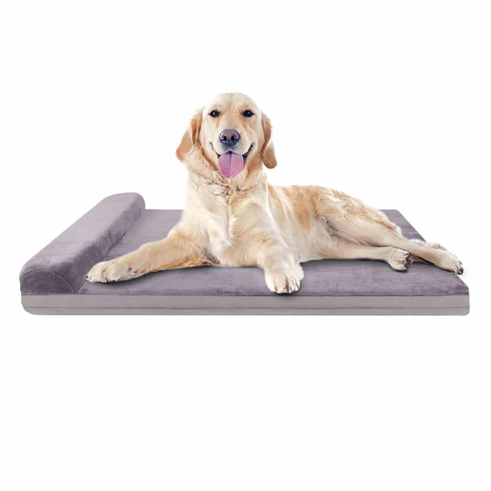 tapis avec oreiller pour chien